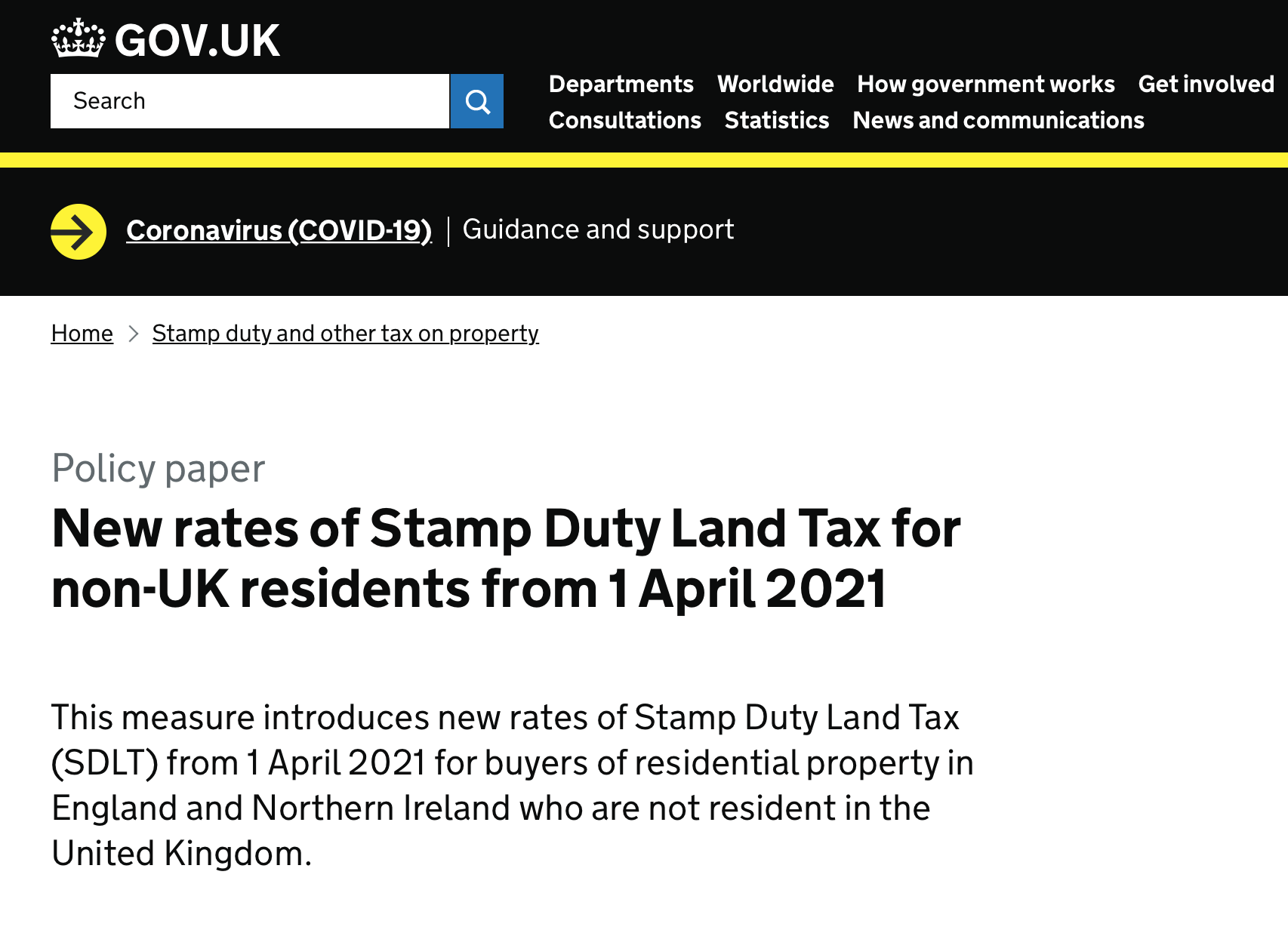 Gov.uk 英國印花稅