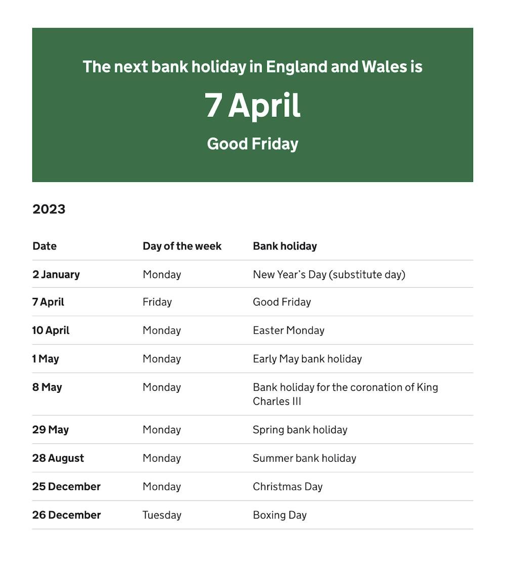 英國國定假日