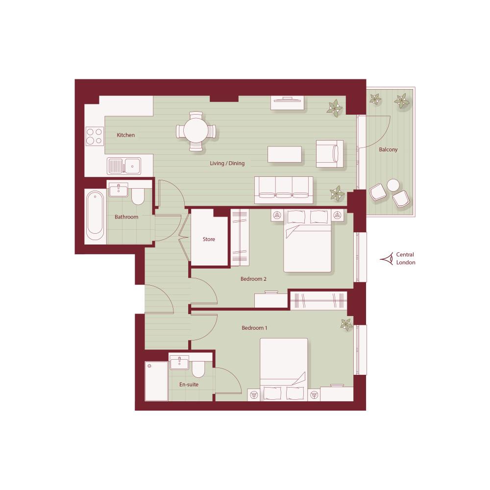royal gateway 2 beds