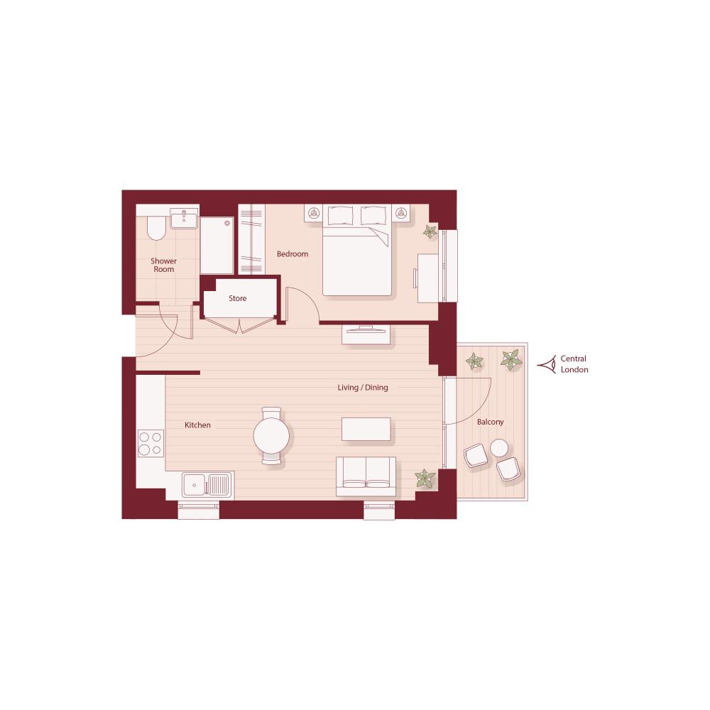 royal gateway 1 bed